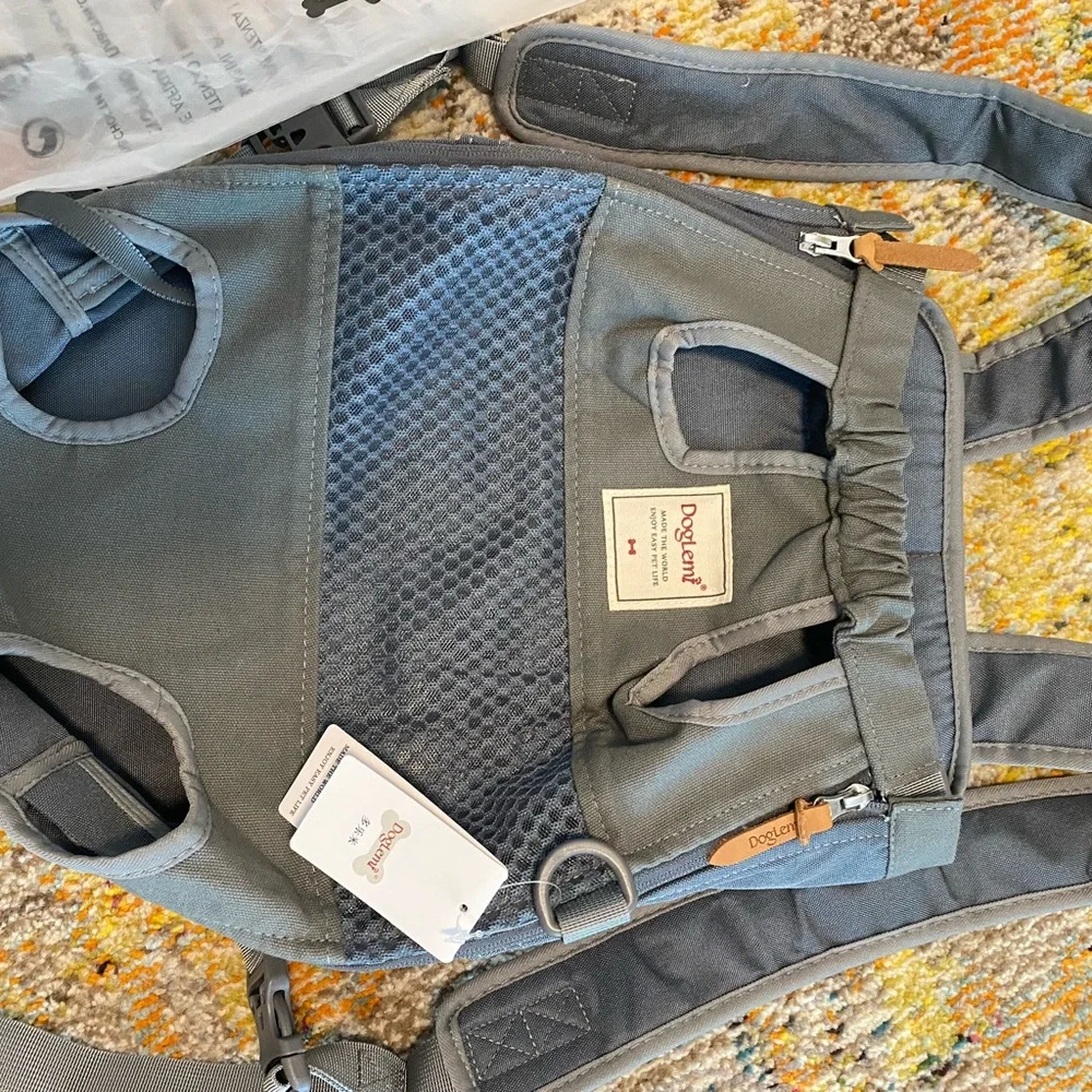 NWT DogLemi Pet Backpack Grey Dog Carrier Bag Travel Carrier Bag‎